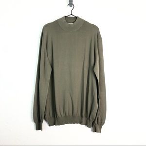 Gran Sasso Italy High Neck Knit Sweater Green